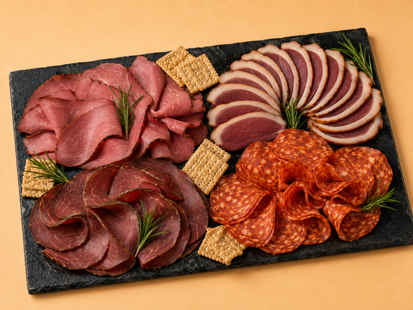 Pastrami, magret de canard, chorizo & bœuf séché