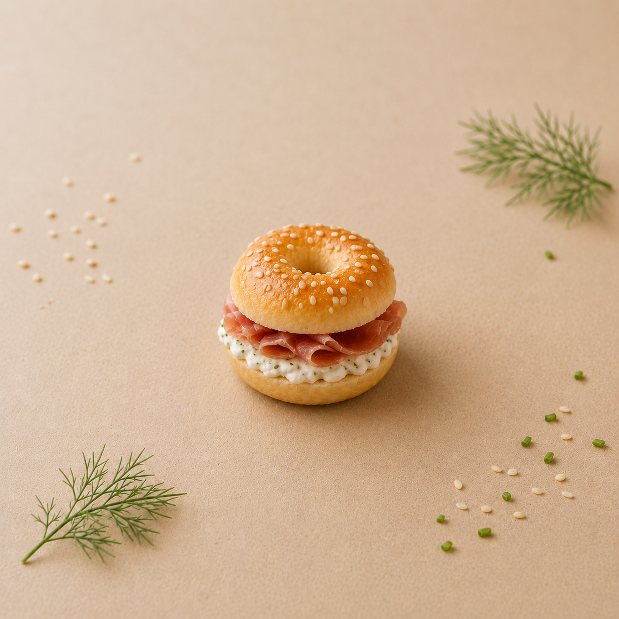 Mini bagel aux graines de sésame